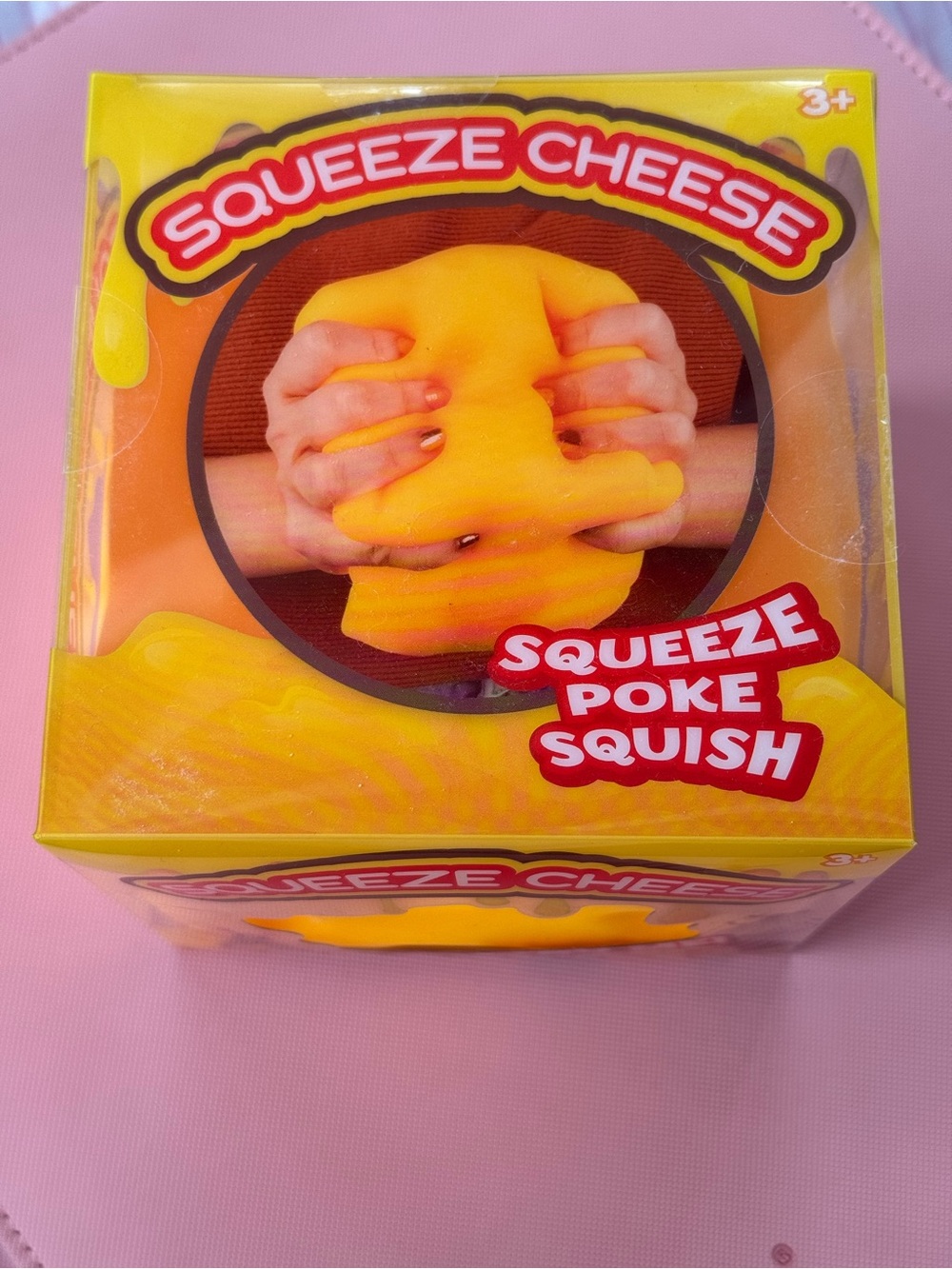 Cheese Squish Squishie Cheese Block Orange Jumbo Fidget Toy Sunny Days NWT New